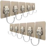 10 PCS Large Adhesive Hooks for Wall Heavy Duty