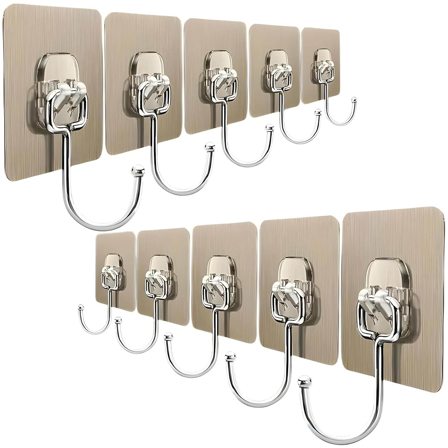 10 PCS Large Adhesive Hooks for Wall Heavy Duty