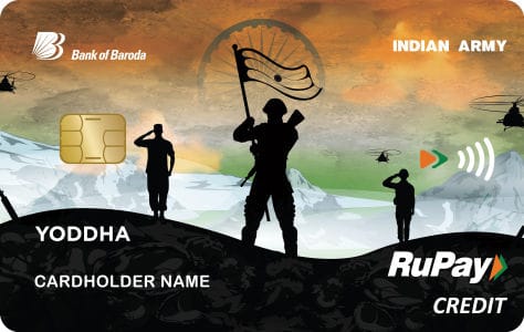 bank of baroda indian army credit card