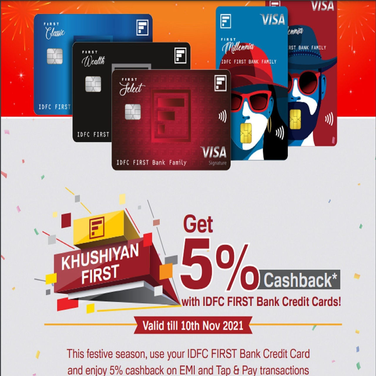 ALL IDFC credit card